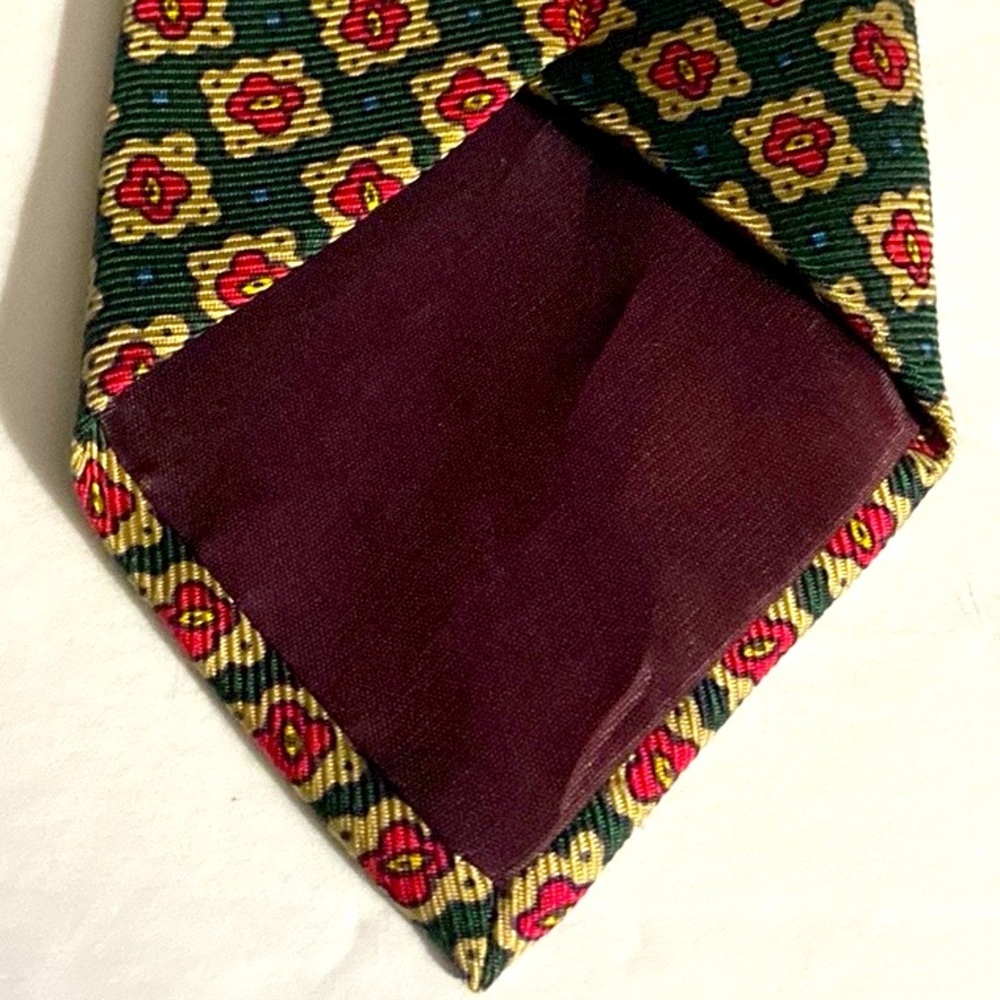POLO by RALPH LAUREN TIE, Vintage, Floral, Handmade in USA, Imported silk - Picture 6 of 11